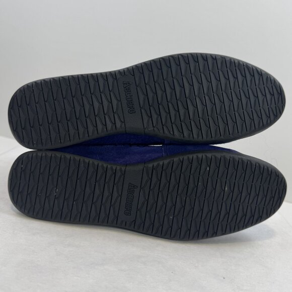 ABCDEFG Womens Size 8.5 W Purple Leather Moccasin Ankle Boots Suede Fringe Zip - Picture 5 of 14